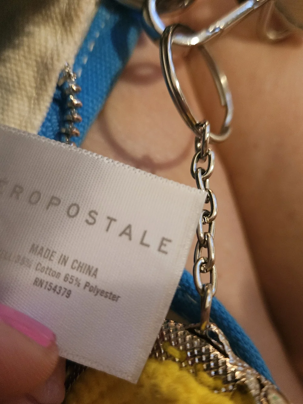 Aeropostale Blue and Cream Rubber Duck Canvas Tote bonus ducks viral coin purse